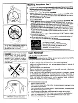 Предварительный просмотр 6 страницы Electrolux Tumble action washer Use & Care Manual