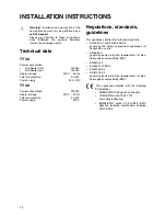 Preview for 14 page of Electrolux TY 38 CN/Vi Operating And Installation Instructions