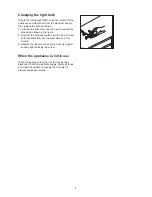 Preview for 8 page of Electrolux U21312 Instruction Booklet