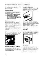 Preview for 8 page of Electrolux U24384 ER 7826/1 B Instruction Book