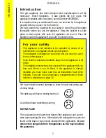 Preview for 2 page of Electrolux U25041 DDO61GA Manual