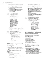 Предварительный просмотр 16 страницы Electrolux UFW 47 K 9161 User Manual