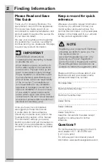 Preview for 2 page of Electrolux UL15IM20RS Use And Care Manual