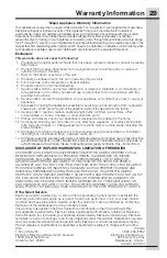 Preview for 29 page of Electrolux UL15IM20RS Use And Care Manual