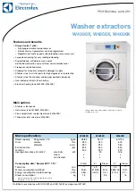 Electrolux W4280X Specifications preview