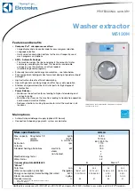 Electrolux W5130H Specifications preview