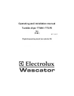 Electrolux Wascator TT200 Operating And Installation Manual preview