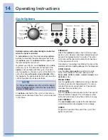 Preview for 14 page of Electrolux Washer Use And Care Manual