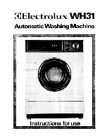 Electrolux WH31 Instructions For Use Manual preview