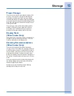 Preview for 13 page of Electrolux Wine Cooler / Beverage Center Use & Care Manual