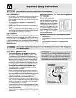 Preview for 3 page of Electrolux WRS23MF5AS3 Use & Care Manual