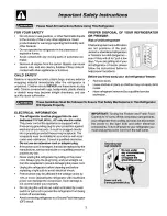 Preview for 3 page of Electrolux WRS23MF5AS5 Use & Care Manual