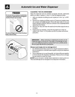 Preview for 14 page of Electrolux WRS23MF5AS5 Use & Care Manual