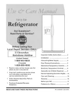 Preview for 1 page of Electrolux WRS23MF5ASL Use & Care Manual