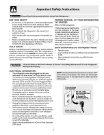 Preview for 3 page of Electrolux WRS23MW3AQ1 Use & Care Manual