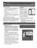 Preview for 27 page of Electrolux WRS23MW3AQ1 Use & Care Manual