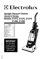 Preview for 1 page of Electrolux Z1373 Owner'S Manual