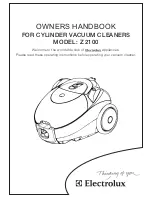 Предварительный просмотр 1 страницы Electrolux Z2100 Owner'S Handbook Manual