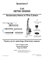 Preview for 17 page of Electrolux Z2270 Series Owner'S Manual