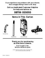 Preview for 8 page of Electrolux Z425 Series Owner'S Manual