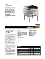 Electrolux Zanussi Professional NGG400 Specification Sheet предпросмотр