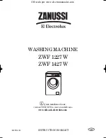 Предварительный просмотр 1 страницы Electrolux Zanussi ZWF 1227 W Instruction Booklet