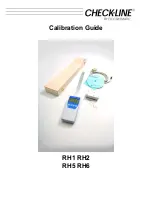 ELECTROMATIC Check-Line RH1 Calibration Manual предпросмотр