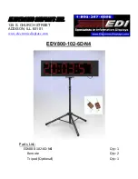 ELECTRONIC DISPLAYS EDV800-102-6D-N4 Instructions preview