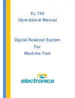 Предварительный просмотр 1 страницы electronica EL 750 Operational Manual