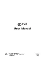 Предварительный просмотр 1 страницы Electronics Diversified T-12 User Manual