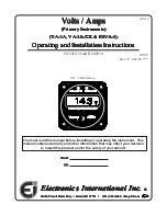 Electronics International RSVA-3 Operating And Installation Instructions предпросмотр