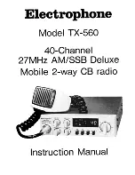 Electrophone TX-560 Instruction Manual preview