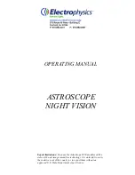 Предварительный просмотр 1 страницы Electrophysics AstroScope 9350 Operating Manual