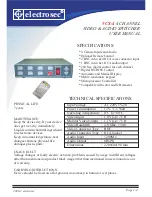 Предварительный просмотр 1 страницы Electrosec VCS-4 User Manual