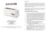 ELECTROTEK ET-VT750 Instruction Manual preview