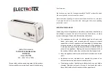 Preview for 5 page of ELECTROTEK ET-VT750 Instruction Manual