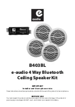 Предварительный просмотр 1 страницы Electrovision e-audio B403BL Manual