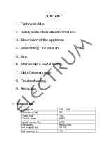 Preview for 32 page of Electrum REI540122 Instruction Manual