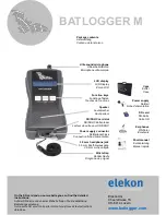 Preview for 1 page of ELEKON BATLOGGER A Short Manual