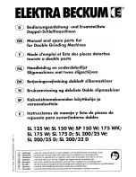 Preview for 1 page of Elektra Beckum 175 WK (French) Mode D'Emploi Et Liste Des Pieces Detaches