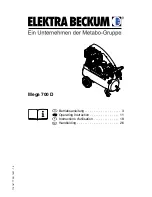 Предварительный просмотр 1 страницы Elektra Beckum Compressor Mega 700 D (Dutch) Handleiding