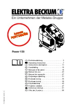 Elektra Beckum Compressor Power 150 (Portuguese) Manual De Operação preview