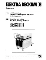Elektra Beckum MIG/MAG Welding Machine MIG/MAG 301 E Operating Instructions Manual preview