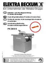 Elektra Beckum PK 300 K Operating Instructions Manual preview