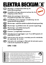 Elektra Beckum SPA 1100 Assembly And Operating Instructions Manual preview