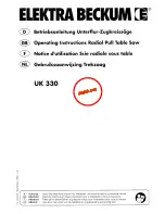 Предварительный просмотр 1 страницы Elektra Beckum UK 330 D Operating Instructions Manual