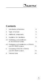 Предварительный просмотр 3 страницы ELEKTRA ETF-744/99 Installation Manual