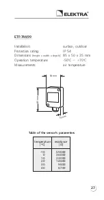 Предварительный просмотр 27 страницы ELEKTRA ETF-744/99 Installation Manual