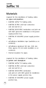 Предварительный просмотр 10 страницы ELEKTRA SelfTec 16 Installation Manual