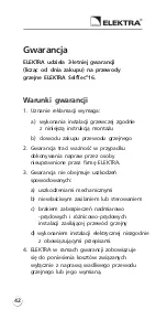 Предварительный просмотр 42 страницы ELEKTRA SelfTec 16 Installation Manual